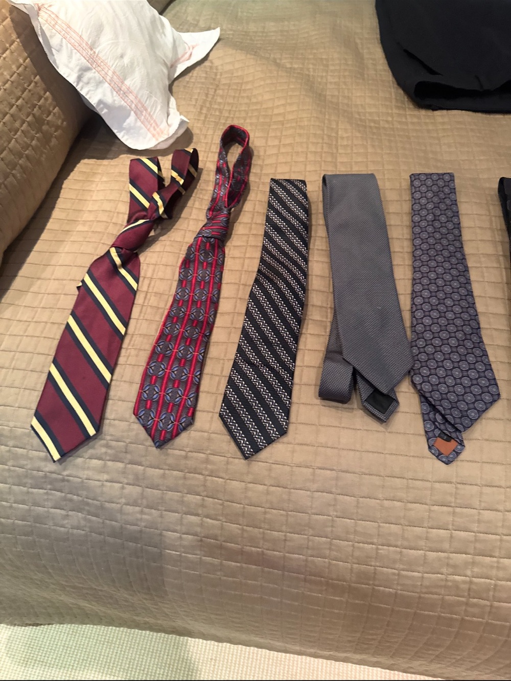 Assorted Men's Silk Neckties - Red, Burgundy, Navy, Gray